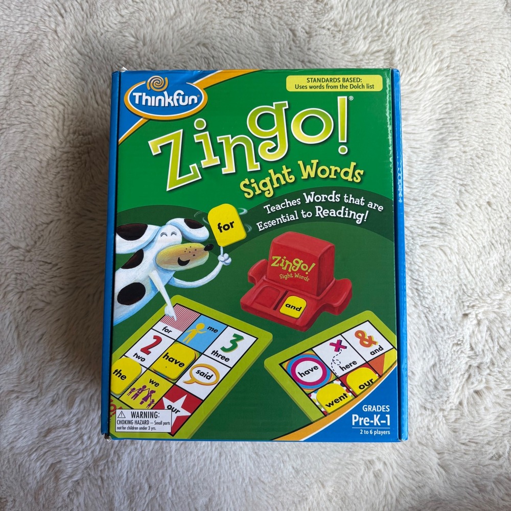 ThinkFun Zingo Sight Words Kids Grades Pre-K-1 Multi Excellent Educational Game